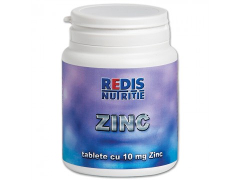 Supliment nutritiv Redis, Zinc, 120 tablete